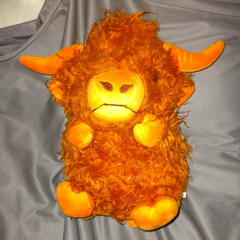 Orange Stuffed Animal Plush Toy Breathes Lights Up